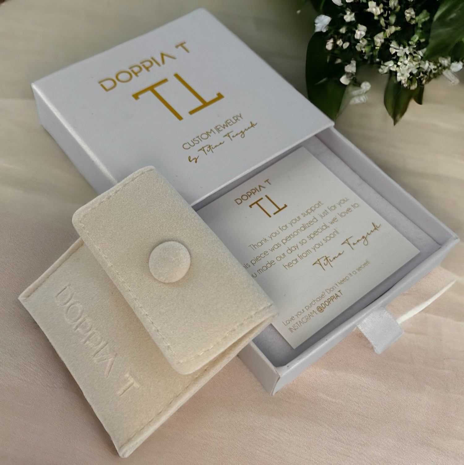 DoppiaT packaging and care card — our story